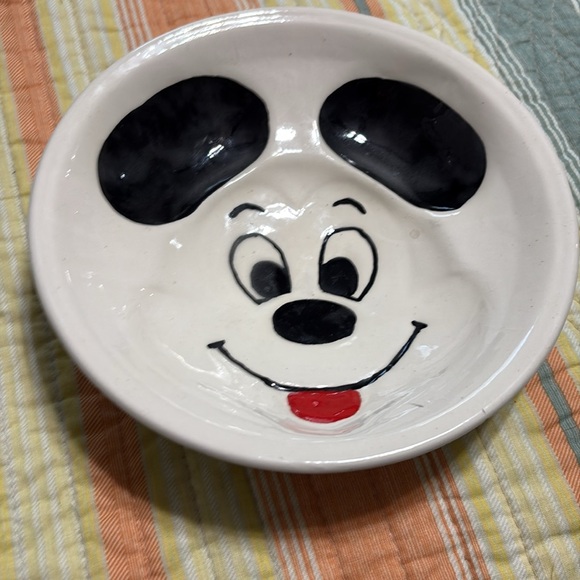 Walt Disney Prod Handpainted Mickey Mouse Bowl 1980 - Picture 4 of 4